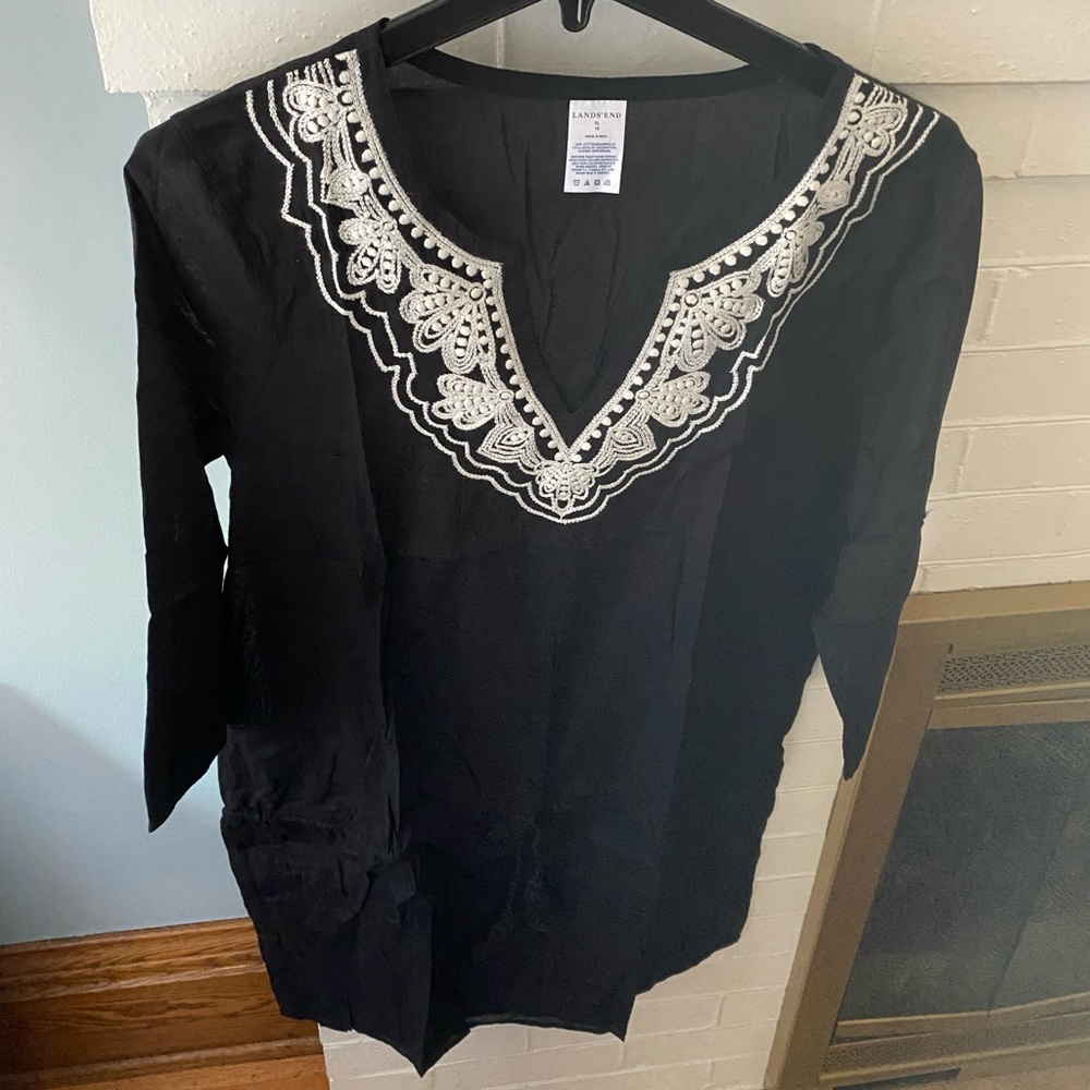 New in Bag Sz 18 Lands End Drop Waist Swim Coverup